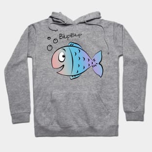 funny colorful Fish Cartoon Hoodie